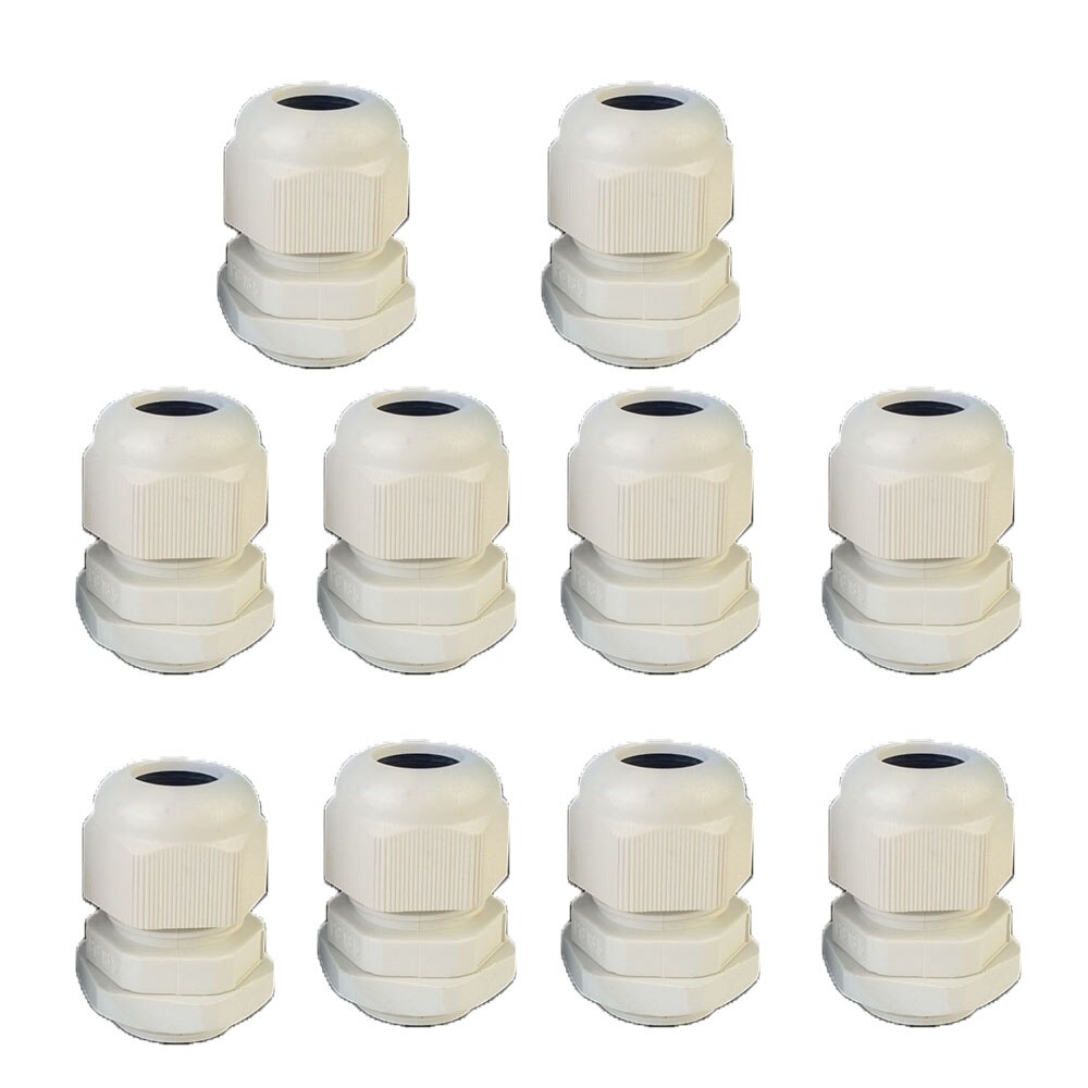 Fios e cabos de nylon Conector plástico Preto Cor Branca IP68 PG7/PG9/PG11/PG16 3mm a 25mm fio conjunta à prova d' água 100 PCS/50 PCS