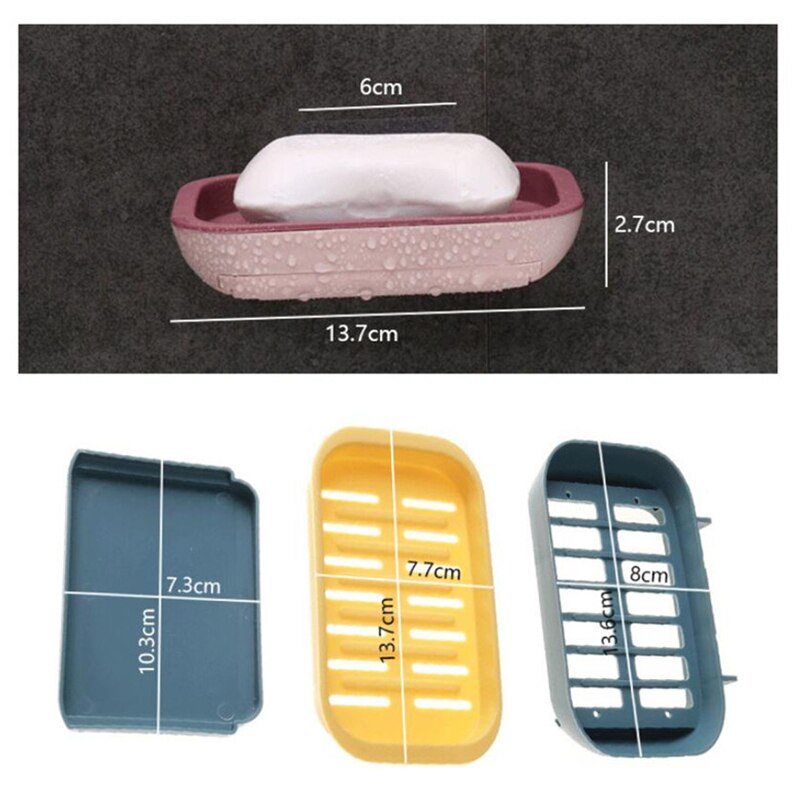 Porte-savon mural à Double couche, sans perçage, accessoires de salle de bain