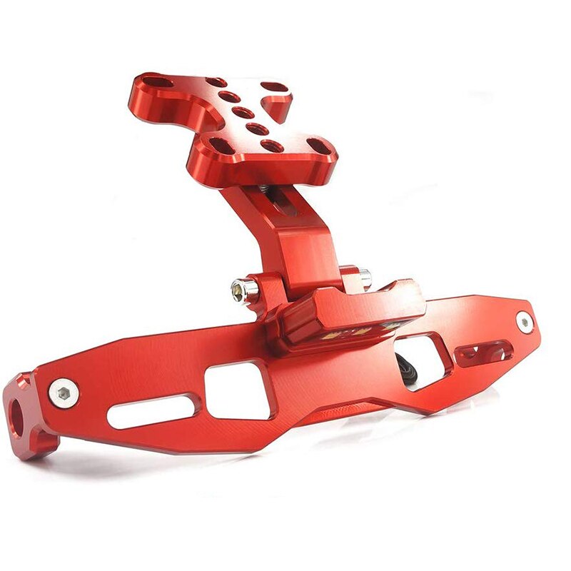 Soporte de placa de matrícula para motocicleta soporte de montaje de luz LED para Yamaha TFX150 Z125 (rojo)