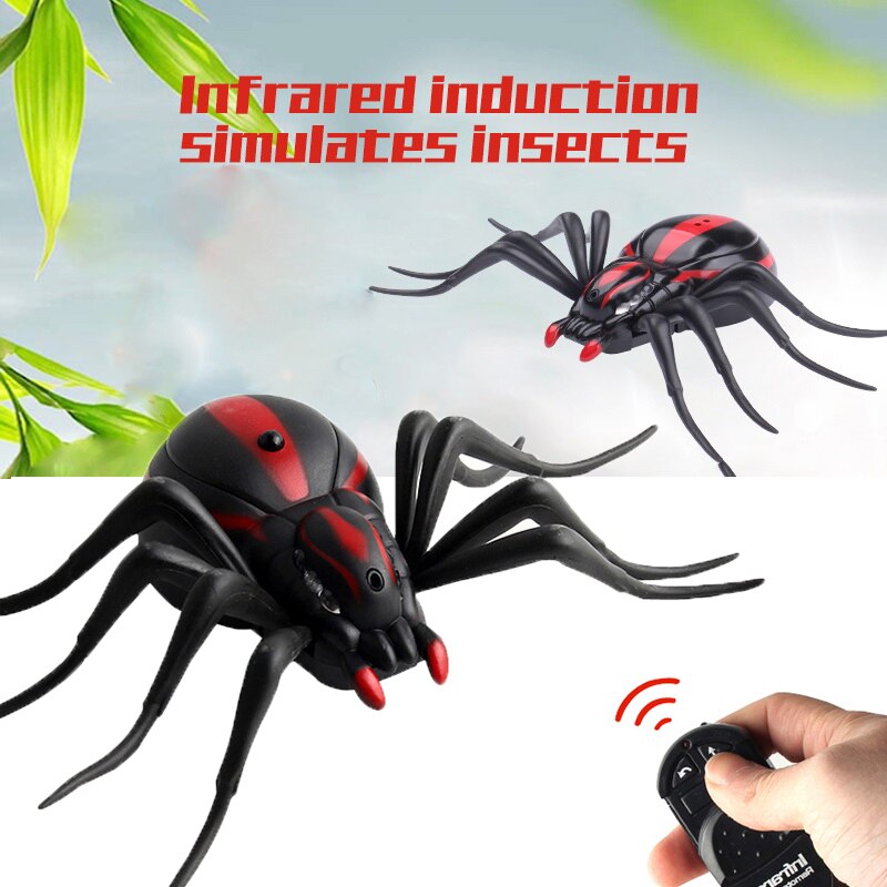 Remote Control Spider Scary Wolf Spider Robot Realistic Novelty Prank Toys Kid Creativity Decoration Jokes for halloween