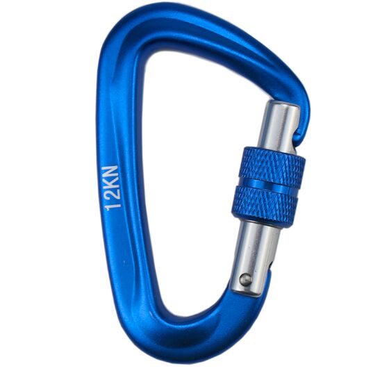 Metal Rock Climbing Safety Swivel Snap Bulk Clip Hook Oval Carabiner Climb Buckle Aluminium Alloy 7075: Dark Blue