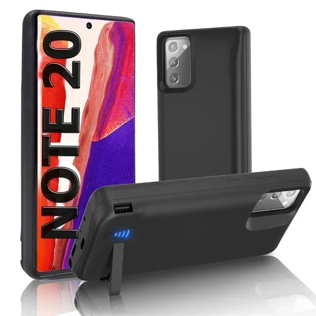 Power Case battery charger case charging PowerBank For Samsung Galaxy Note 20 Ultra 8 9 10 S8 S9 S10 S20 S21 S22 Plus Ultra S10e: Ivory