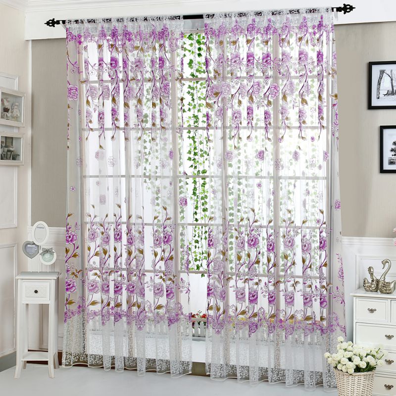 Curtains Living Room Curtains Bedroom Curtains Peony Pattern Blackout Curtains Fashionable And Modern And Practical