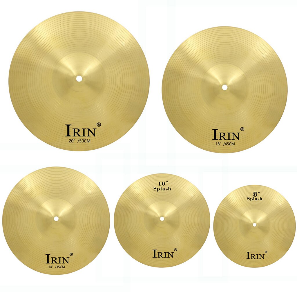 Exquisite Drum Set Cymbals Splash/Crash/Hi Hat for Drummer Beginners