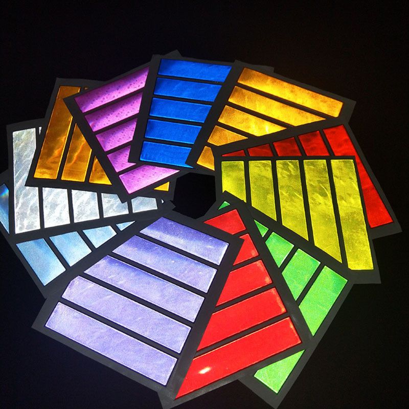 50 Reflective Adhesive Sticker Night Visibility Safety Child Universal Reflector