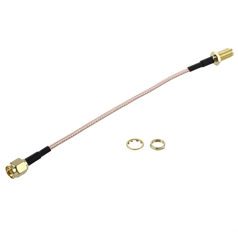 SMA macho a SMA hembra tuerca engarzado de mamparo RG316 Cable coaxial puente Pigtail 15cm