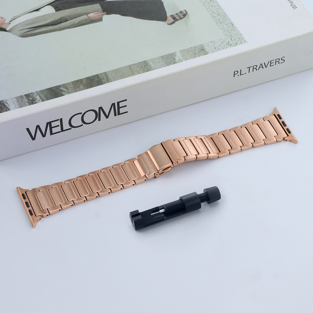 Metal Strap For Apple Watch 10 46mm Ultra 1 2 49mm Band Stainless Steel Correa For Iwatch 9 8 44mm 45mm Se 3 2 1 42mm Bracelet: BLACK WHITE / 14mm