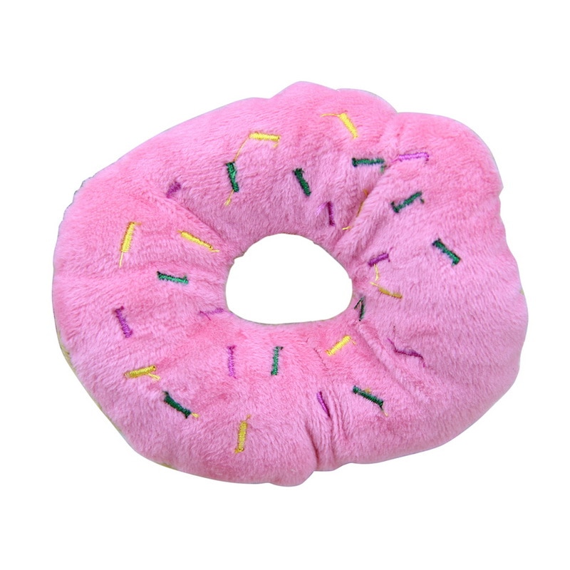 Kæledyrslegetøj til hunde tyggelegetøj knirkelyd donuts plyslegetøj sjov hvalp lille medium interaktivt legetøj
