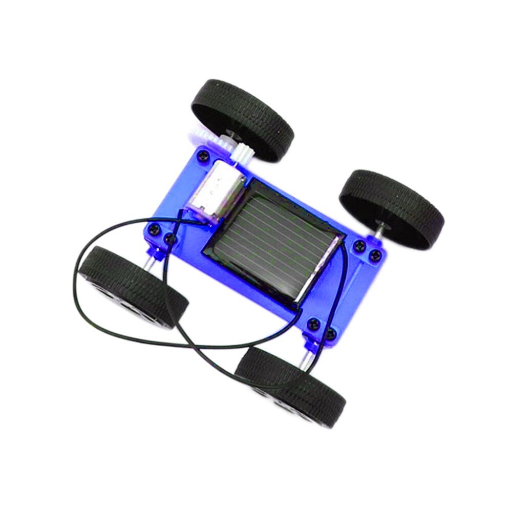 1 pcs DIY Solar Power Mini Aangedreven Speelgoed Auto Kit Robot Moving Racer Kinderen Educatief Gadget Hobby Grappig Solar auto W508: Blue