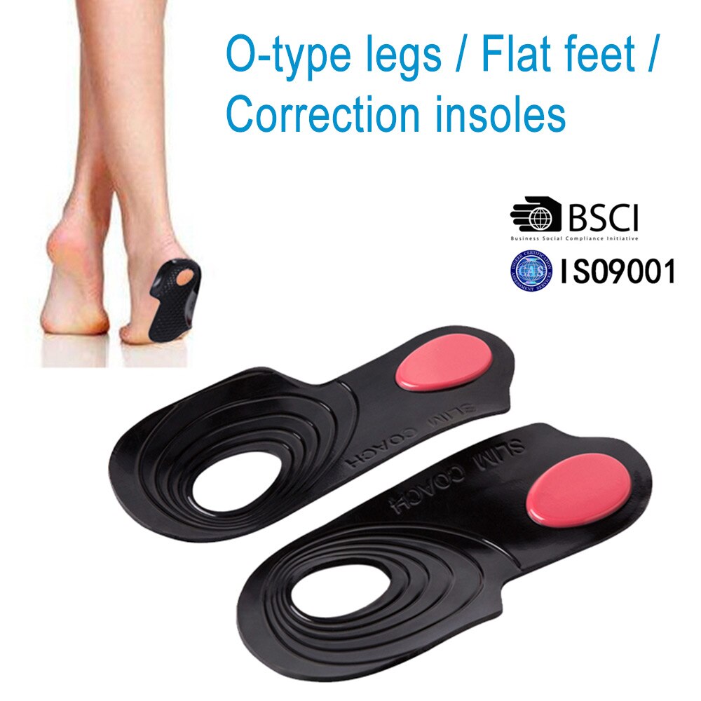 2pcs O-X-leg Correction Insoles foot Care Flat foot insoles male and female arch collapse support foot valgus correction