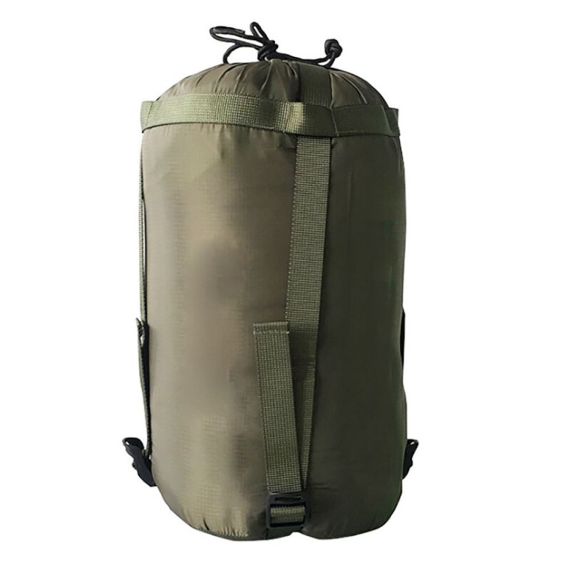 Saco para dormir al aire libre, saco de compresión, ropa, artículos diversos, bolsa de almacenamiento con cordón, equipo de Camping (no incluye bolsa de dormir): Verde militar