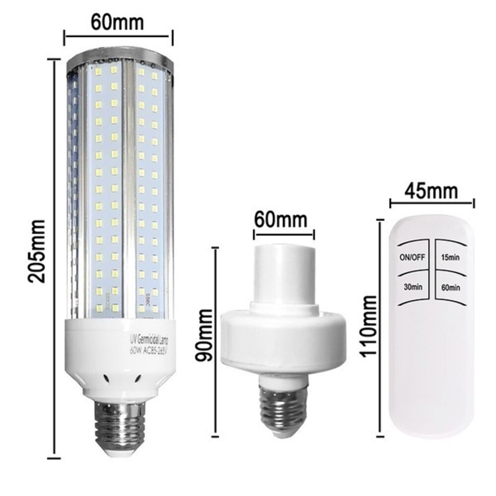 E27 Led Uv Licht Sterlizer Kiemdodende Lamp Desinfection Met Ozon Sterilisatie Uv Led Maïs Gloeilamp: E