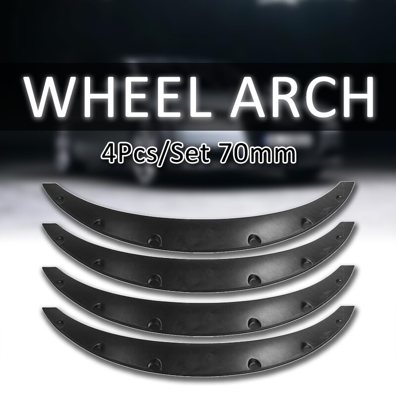 4 Pçs/set 70mm Palas Carro Universal Protetor de Respingo Guardas Fender Flares Roda Arch Guarnição Tira Sobrancelha Roda Sobrancelha Fender