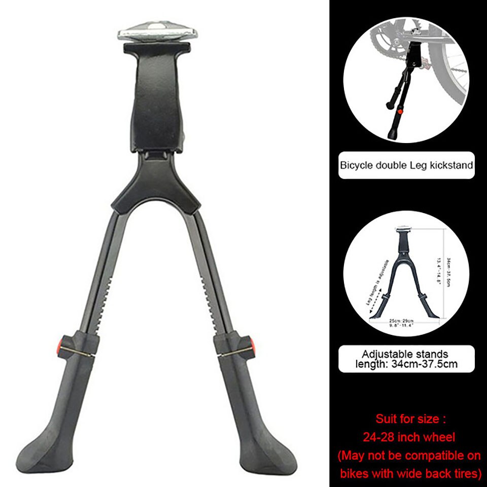 2 Legs Stand Center Mount Double Leg Parking Rack Bike Kickstand Adjust Height fits most 24" 26" 28" Bicycle: A