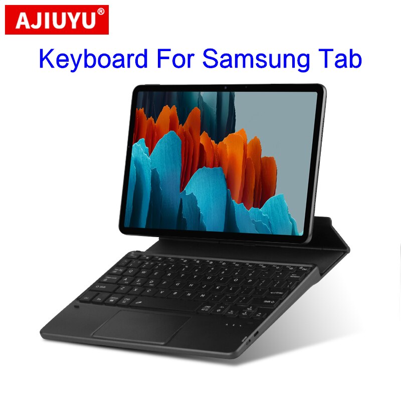 Ajiuyu Touchpad Toetsenbord Backlight Voor Samsung Galaxy Tab S7 Plus + Fe S6 Lite S5e S4 P610 Tab A8 A7 10.1 10.5 8.4 Tablet Case