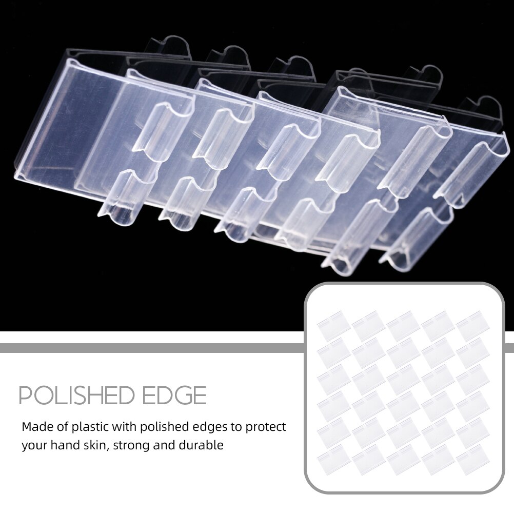 50Pcs Goods Shelf Label Holder Mall Price Cards Board Label Display Stand