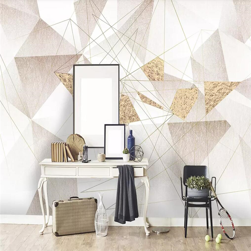 Decoratieve behang Diamond geometrische relief moderne eenvoudige abstracte achtergrond muurschildering
