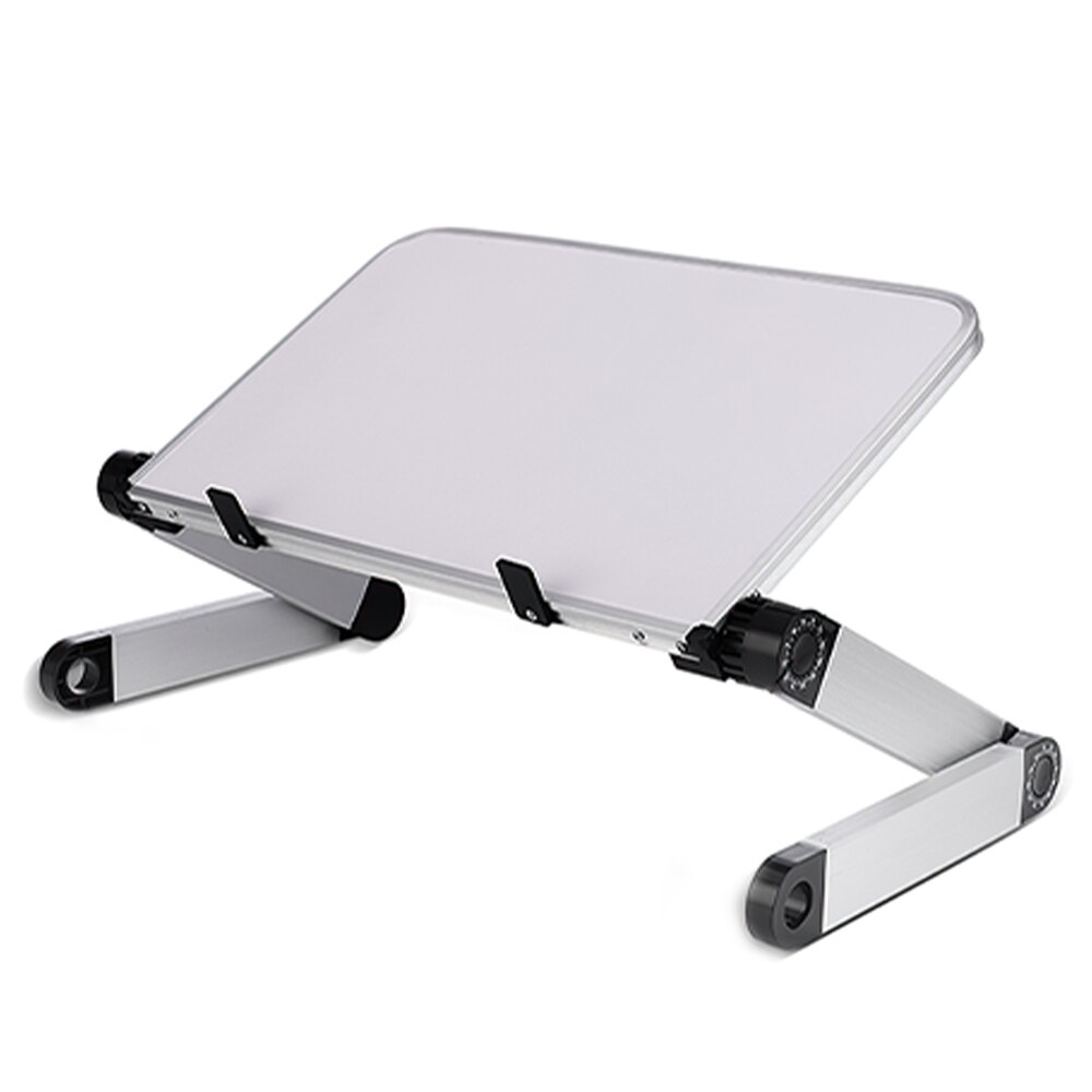 SPASH 360 Degree Adjustable Aluminum Computer Table Portable Ergonomic Laptop Table Desk Stand for Living Room Bed Book Stand: White