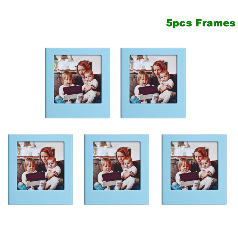Marcos cuadrados de Color de 4 pulgadas para Fujifilm Instax SQUARE SQ1 SQ6 SQ20 SQ40, papeles de película de impresora cuadrados, marcos de fotos magnéticos, 1/5 Uds.