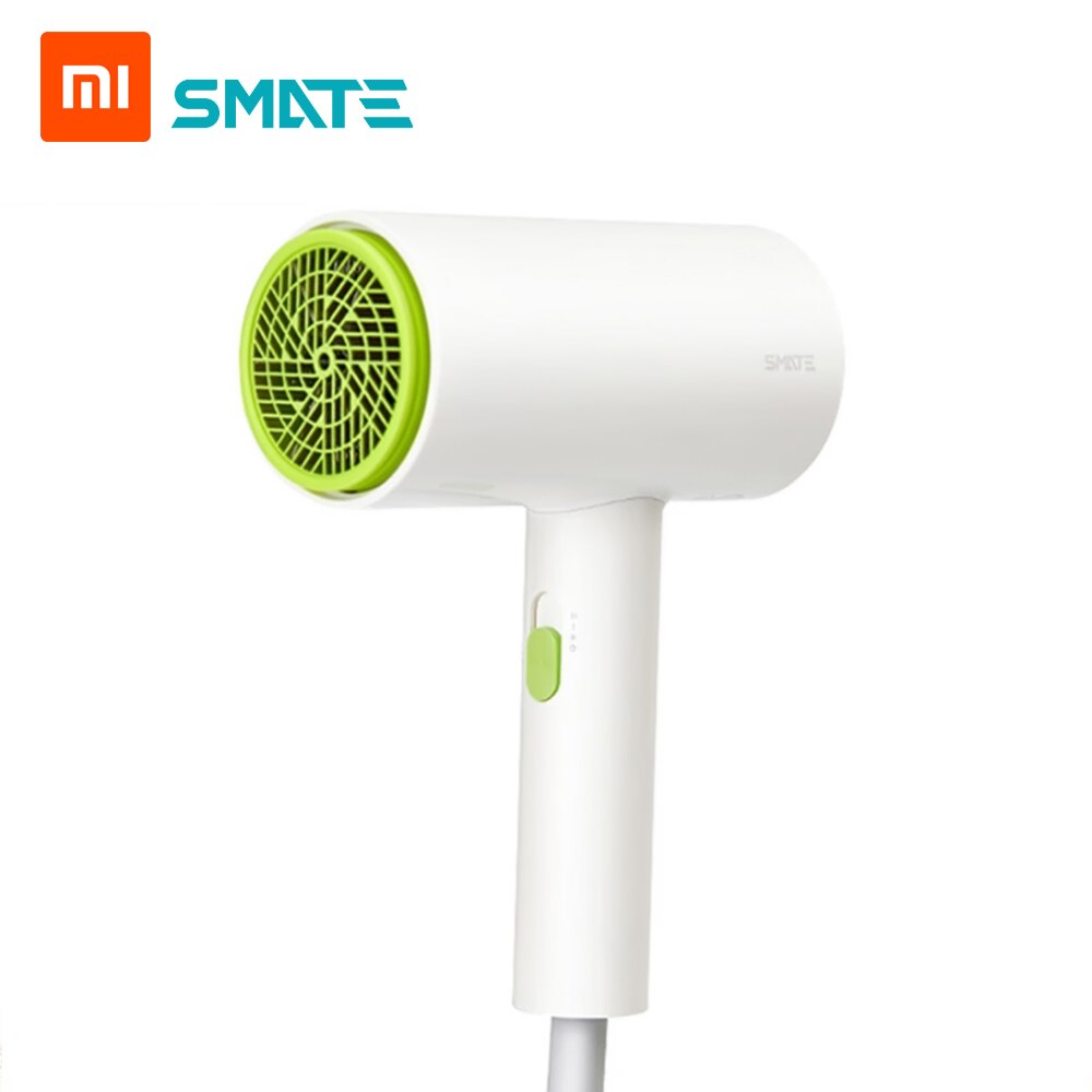 Xiaomi Smate Hair Dryer 1800W Hairdryer 3 Gears Negative Ions Dual-layer Air Intake Net Overheating Quick-drying Hair Tools 220V: Dark Khaki