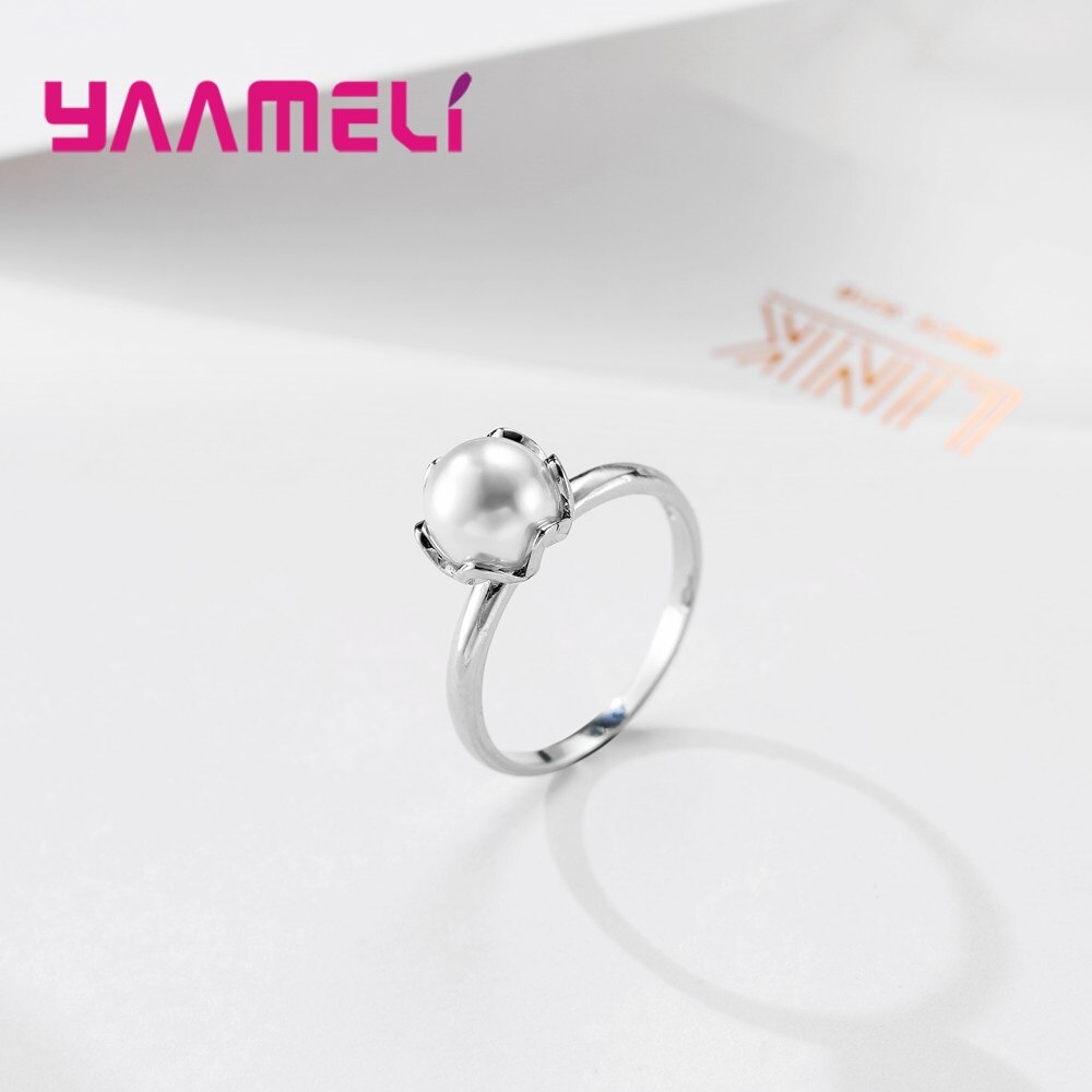Anillo de Plata de Ley 925 con perlas de agua dulce, accesorios de para mujer