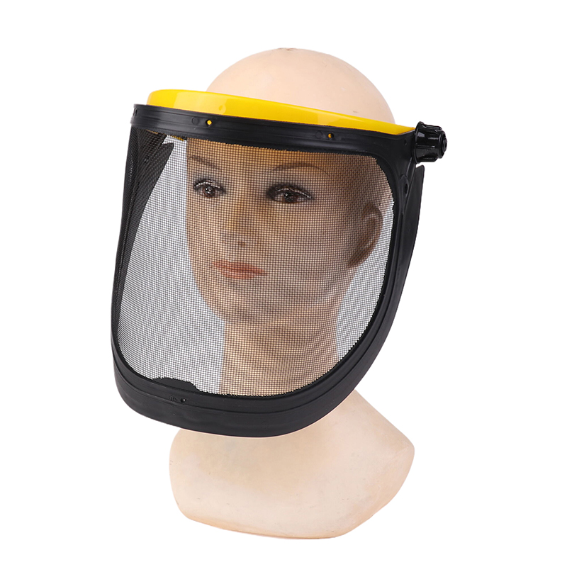 Casco de seguridad para cortadora de césped de jardín, sombrero con visera de malla de cara completa para desbrozadora de registro, protección forestal, protector facial completo