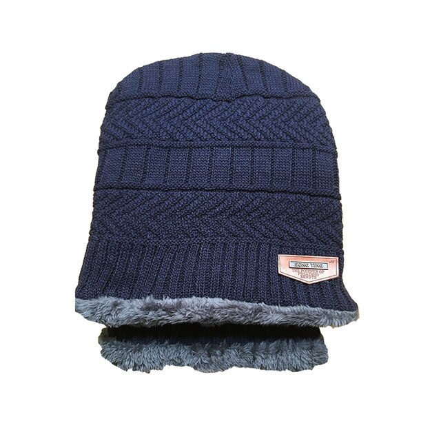 Conjunto de gorros de lana de Coral para hombre, bufanda cálida y transpirable, gorro de punto de lana con letras, gorro de doble capa, para invierno, Uds.