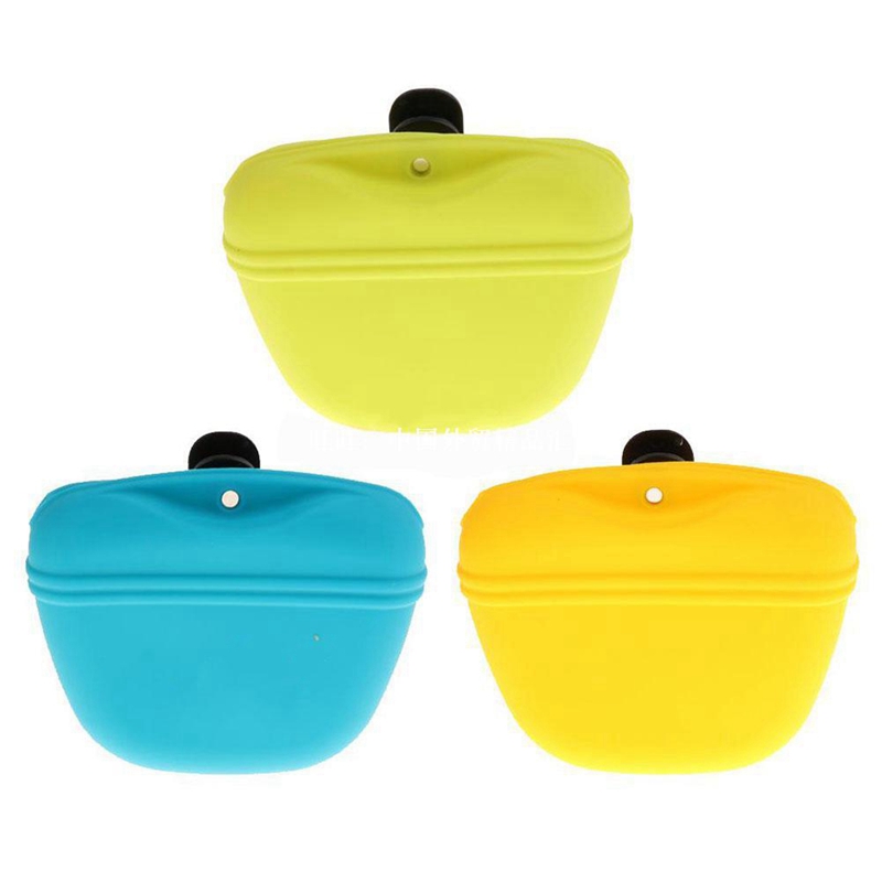 Pets Dog Silicone Treat Bag Pocket Food Snack Pouch Haversack Waist Bag for Outdoor Pet Training Bags