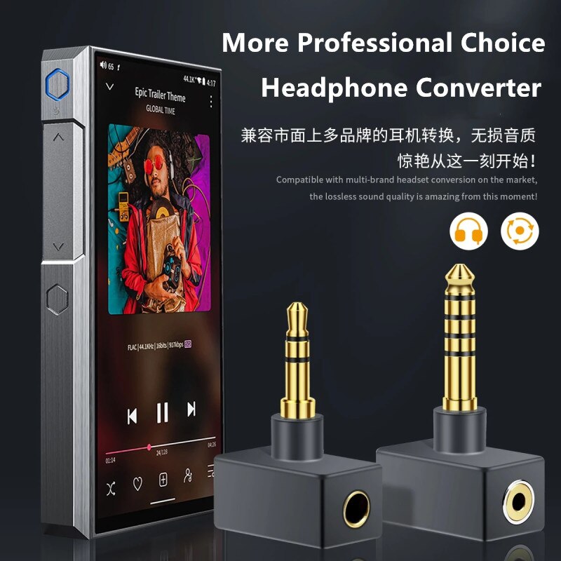 Audiophile Adapter słuchawek 2.5mm 3.5mm 4.4mm złącze mężczyzna kobieta HiFi Jack 2.5 3.5 4.4 konwerter Audio wtyczka gniazda słuchawkoego