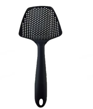 Organboo 1pc nylon + plastfilter vatten skopa dräneringsspade is spade fiske durkslag kichen gadget tillbehör: Svart