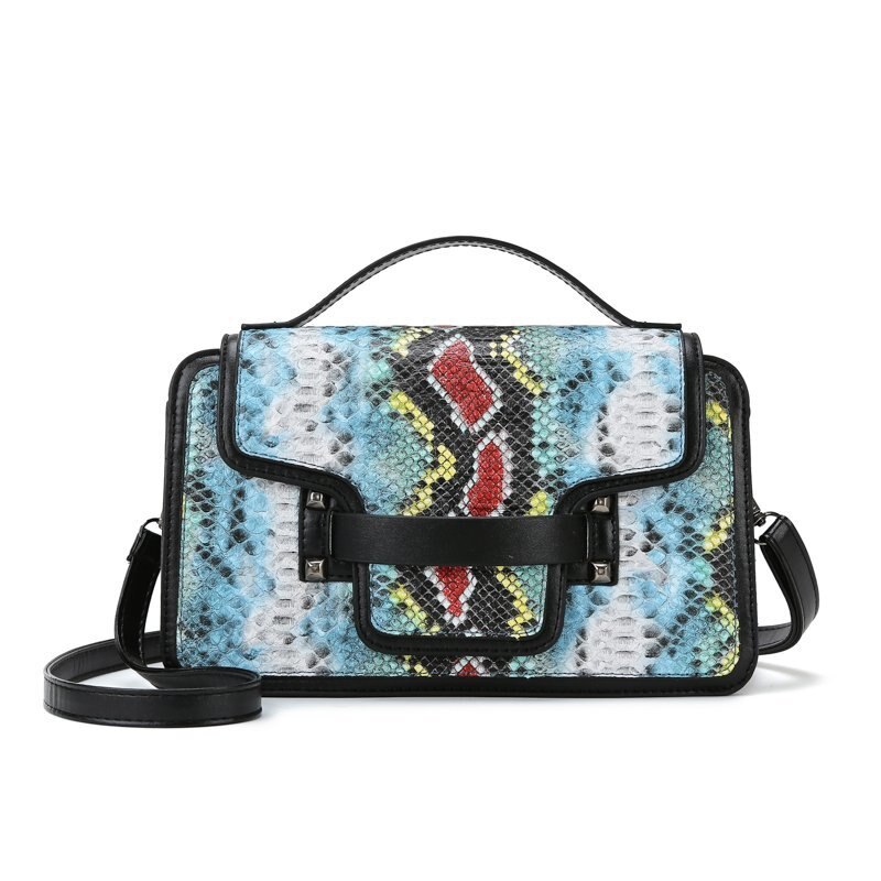 Sac à Main simple en cuir PU pour femmes, Sac à bandoulière de bonne , ,: Blue