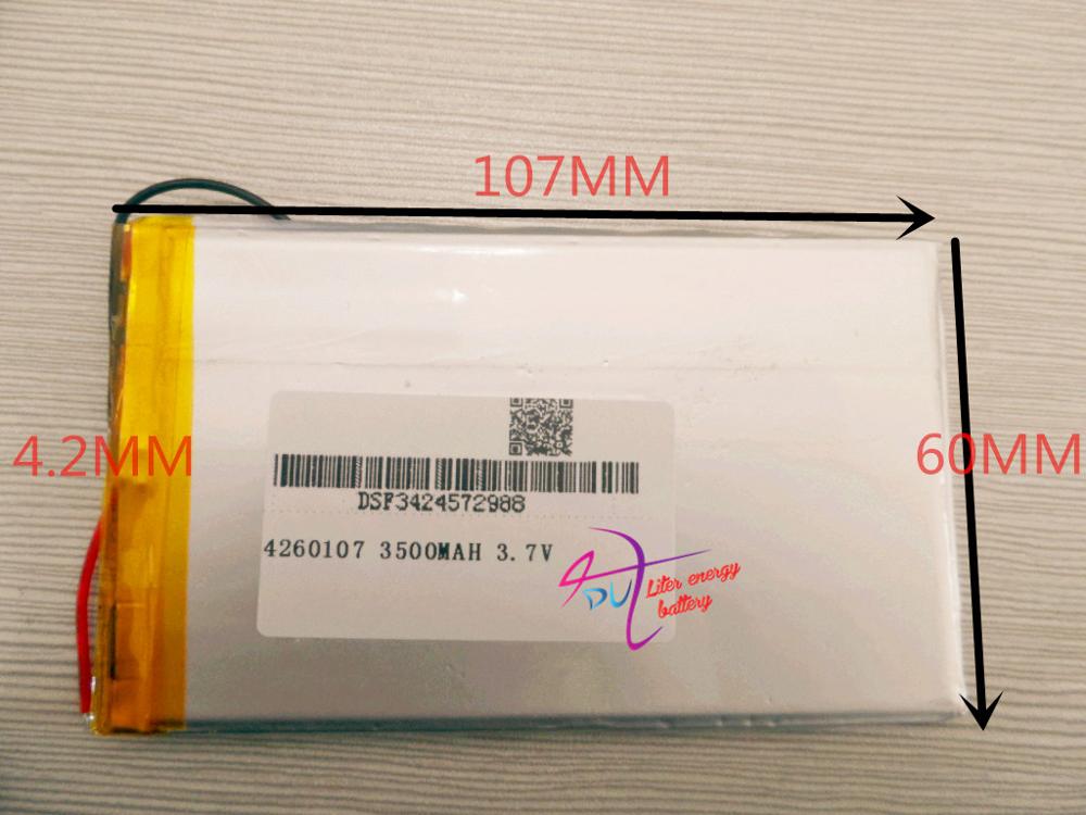 Beste batterij 3.7 V lithium polymeer batterijen, 4060105, 4260107, 3500 mah toepasselijk tablet oplaadbare batt
