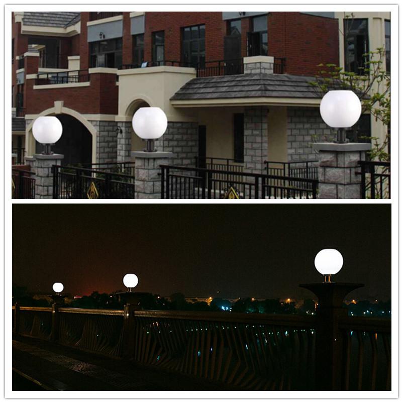 MeterMall Waterdichte Solar Circulaire Wandlamp zonne-energie Bal-vorm LED Wall Licht Hek Straat Lamp Decoratie