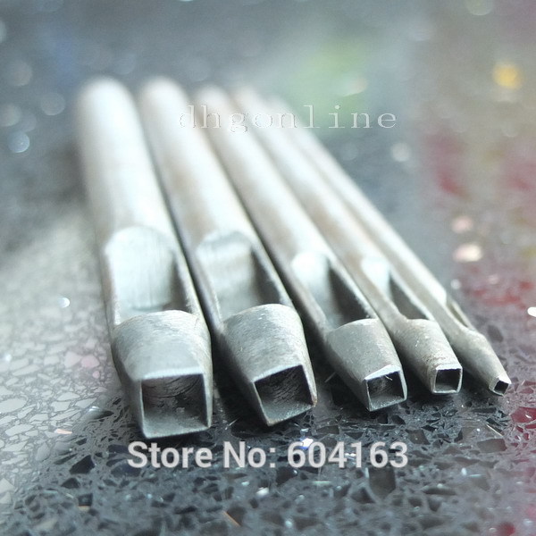 Hollow Hole Square Punch 1mm 2mm 3mm 4mm 5mm Cutter Steel Tool Leather Belt Watch Band