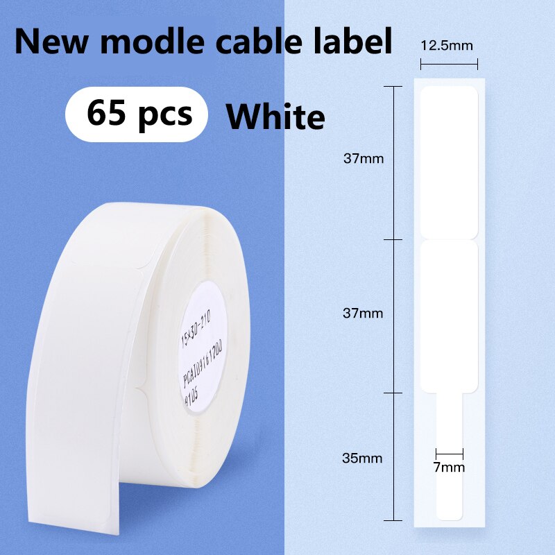 D11 D61 Selbstklebende Kabel Aufkleber Papier Wasserdicht Identifizierung Faser Draht Stichworte Etiketten Organisatoren Netzwerk Marker Werkzeug Anti: Weiß Neu Modell