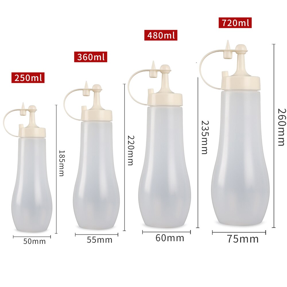 Würze Squeeze Flasche Sauce Squeeze Squirt Flasche für Küche Sirup Salat Dressing Öl Ketchup Container Food Dispenser