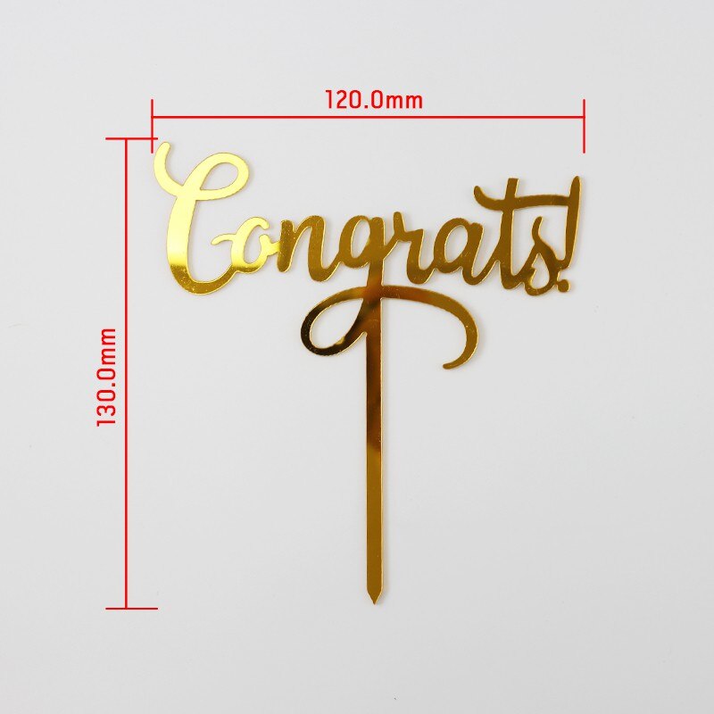 PACK of 10PCS Acrylic Congrats Cake Topper Graduation Opening Congratulation Cake Decoration