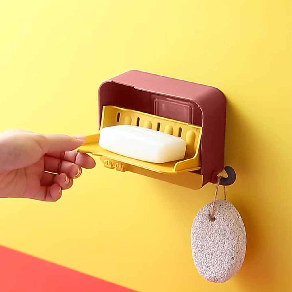 Douche Zeephouder Eenvoudige Lidded Wall Mount Dozen Soaps Holding Box Houders Zeep Container Voor Thuis Keuken Badkamer Opslag Gebruik
