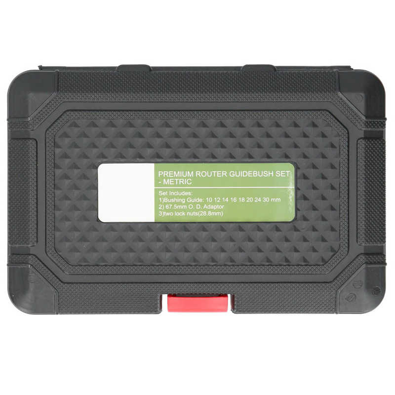 1/Set Brass Router Template Guide Set Template Guide Bushing Kit with Lock Nut Adapter Router Accessory with Storage Case for