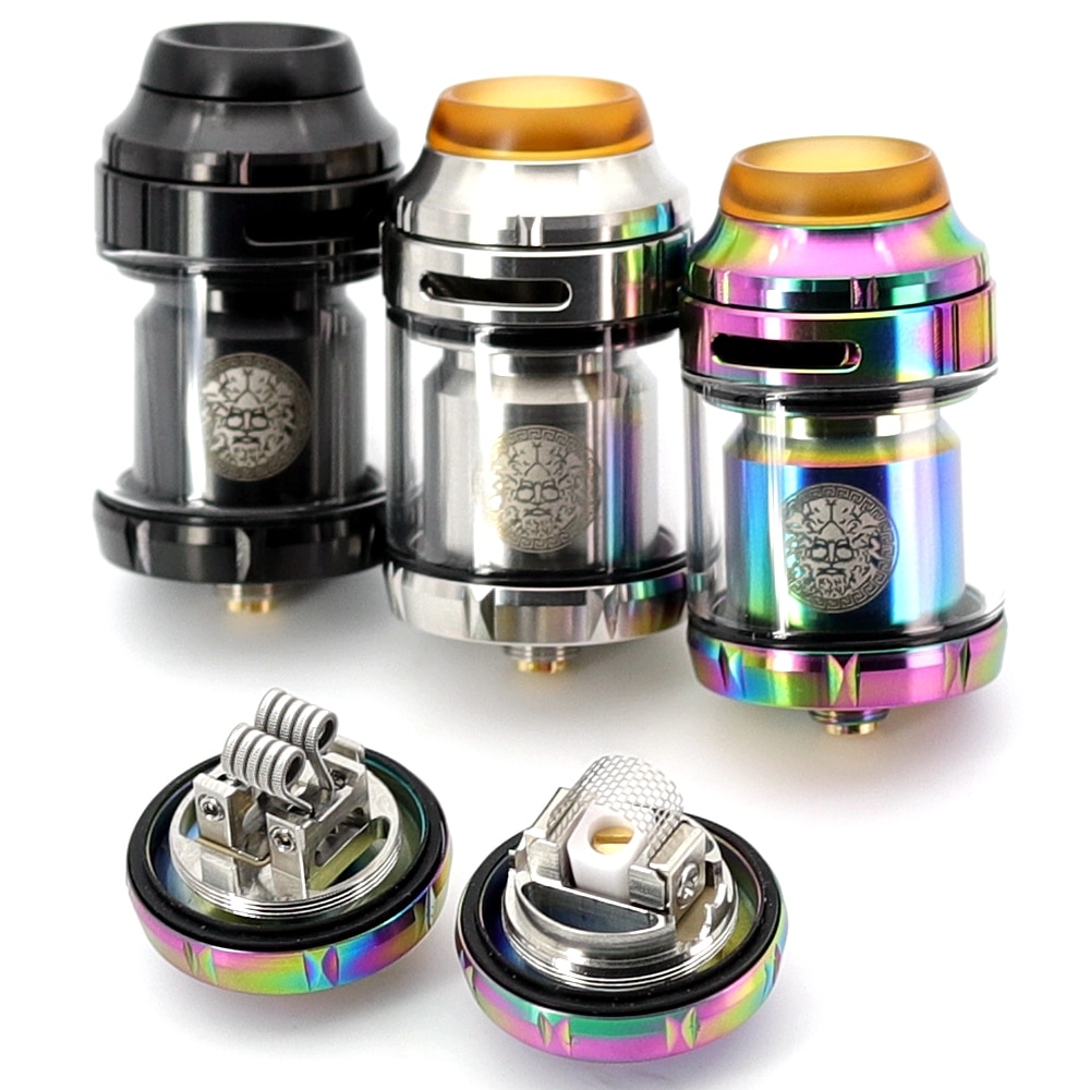 25mm Zeus X RTA 3.5ml 4.5ml Base Zeus x mesh RTA tank Deck Electronic cigarette Mods Dual Coil Vape Tank RTA Vaper atomizer