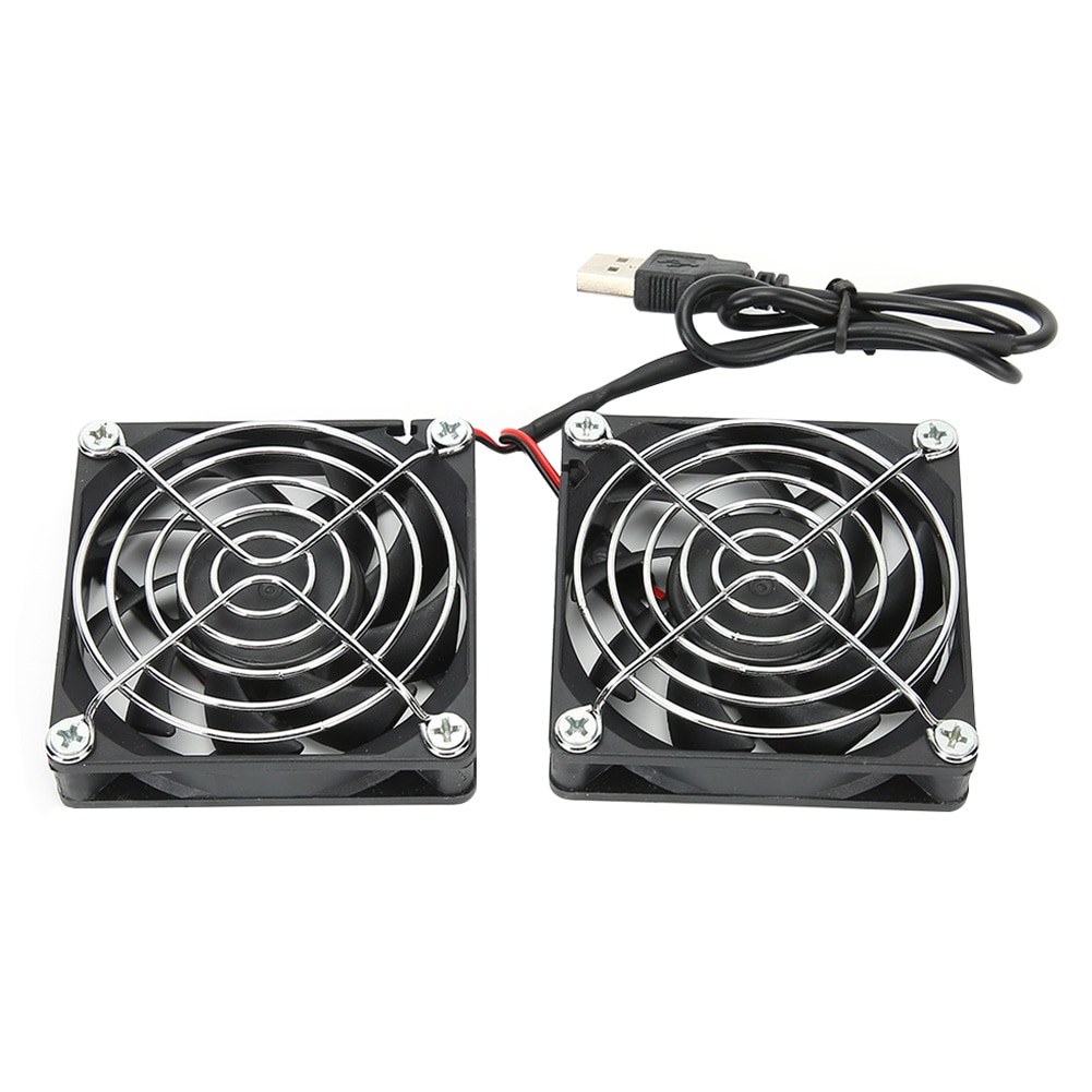 5V USB Power Cooling Dual Fan Router Heat Dissipation Cooler for ASUS RT‑AC68U AC86U EX6200 Tengda AC15