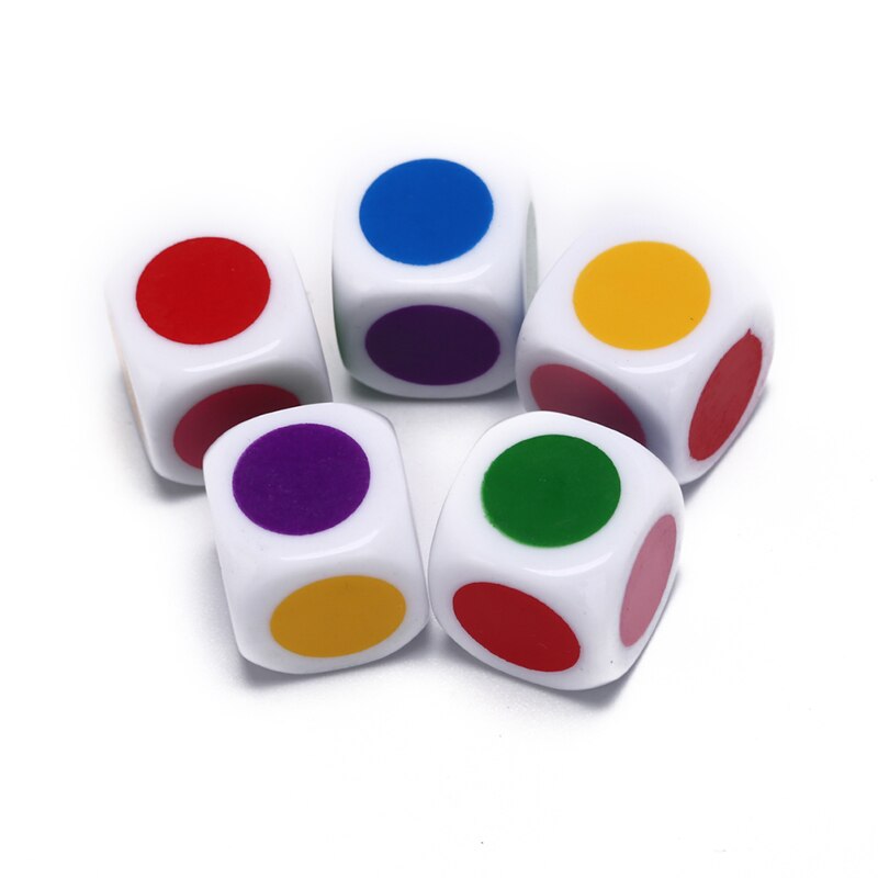 5pcs Educational Toys Acrylic Kids Board Game Six Sided Family Party Funny Table Dices Games