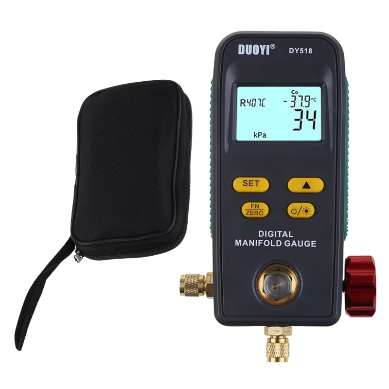 Diagnostic Manifold Gauge Set High-Precision Refrigeration Digital Manifold Gauge Set HVAC Pressure Gauge Kit for Test