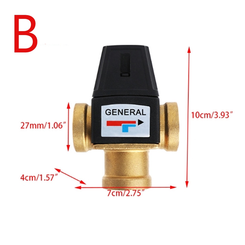Brass DN20/DN25 Male Female Thread Brass thermostatic mixing valve and cold water automatic thermostatic mixing valve