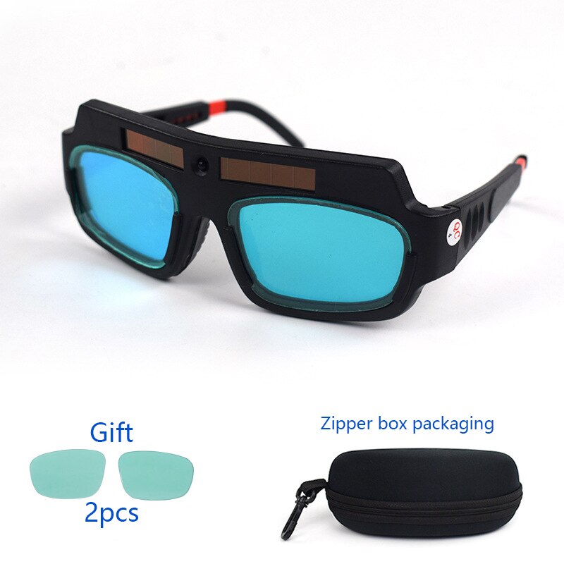 Zonne-energie Auto Verduistering Lasbril Lcd Beschermende Lightening Argonbooglassen Gas Snijden Veiligheidsbril Oogbescherming: 506-Sunglass-Zip Box