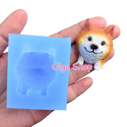 DYL793 Bichon Frise perro silicona molde Animal pastel decoración caramelo Chocolate Fondant resina polímero arcilla jabón hecho a mano: DYL791