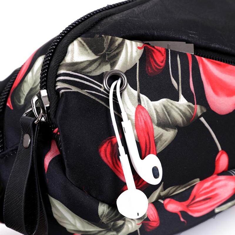 Bloem Vrouwen Taille Bag Vrouwelijke Opslag Heuptas Nylon Heuptasje Schouder Crossbody Borst Tassen Hip Banaan portemonnee