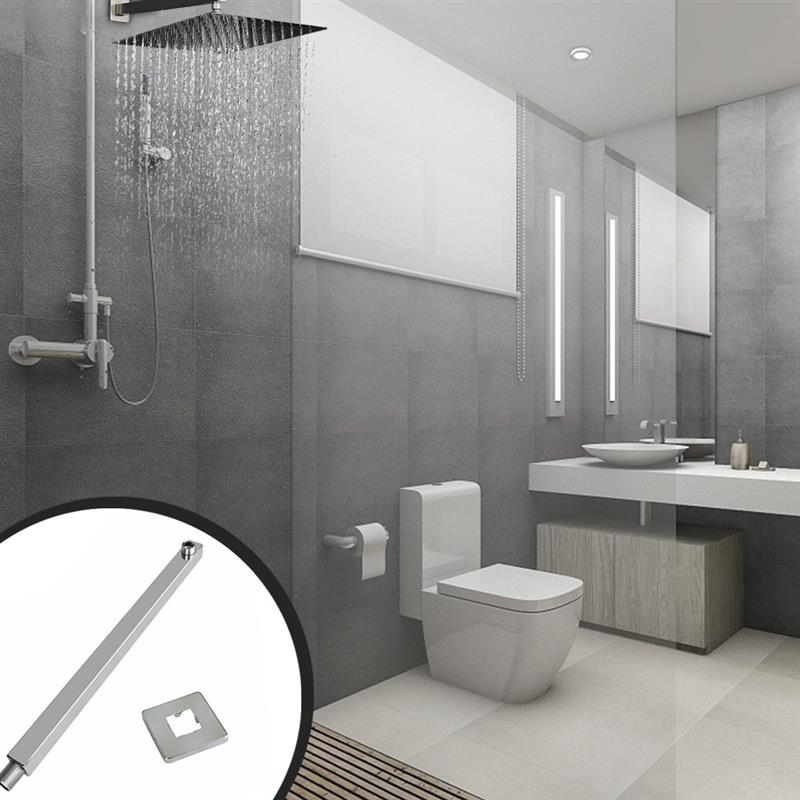 Brazo de extensión de cabezal de ducha montado en la pared, accesorio ajustable para baño, regadera de lluvia, adaptador de barras de repuesto, herramienta de baño