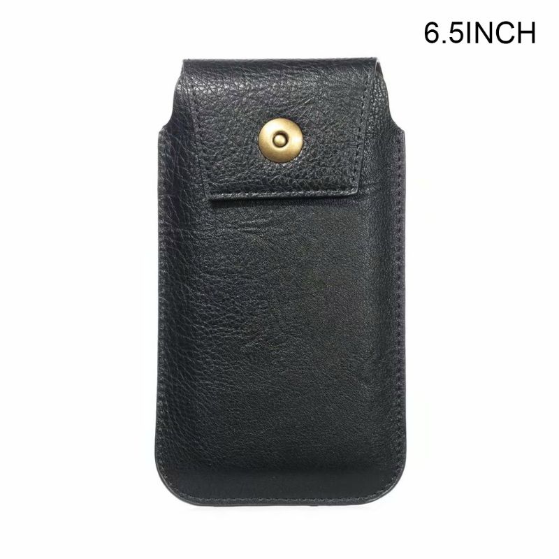 Men Vintage PU Leather Waist Bag Phone Pouch Portable Pocket Belt Hip Belt Loop Holster Wallet Carry Case Purse 5.5-6.5in: 2-BK