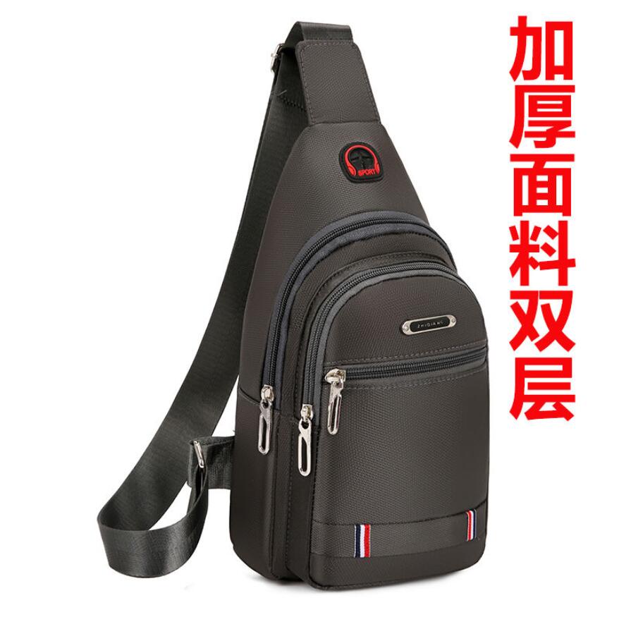 Mannlig usb-lading skulder crossbody-vesker herre anti-tyveri brystveske gymtilbehør sport reisepakke veske: 9905 grå